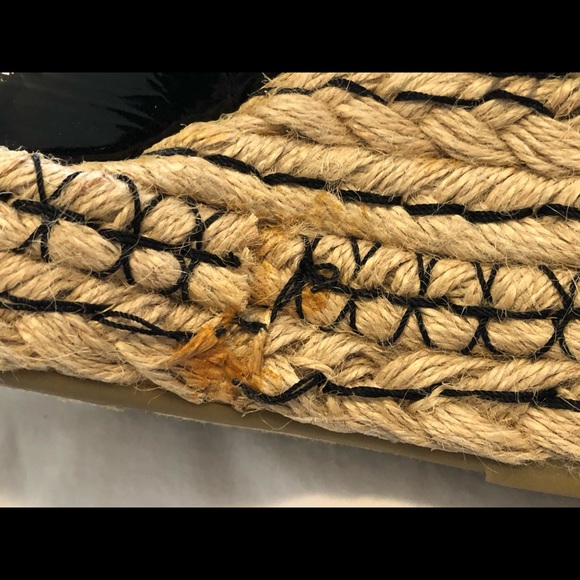 NWOTS RALPH LAUREN PATENT ESPADRILLE PEEP TOE WEDGE (8) - Picture 15 of 15